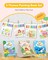 3 Pack Paint with Water Coloring Books for Toddlers, Watercolor Paint Set with 6 Brushes, Painting Activity for Kids Ages 4 5 6 7 8, Christmas Gift Arts & Crafts Toy, Princess, Forest & Sea